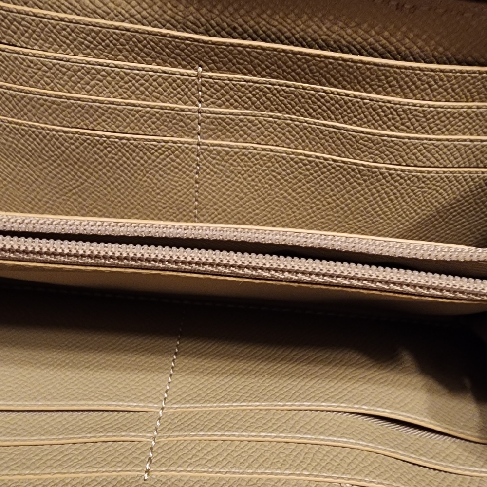 COACH Patchwork Zip Wallet in Taupe - Picture 12 of 15